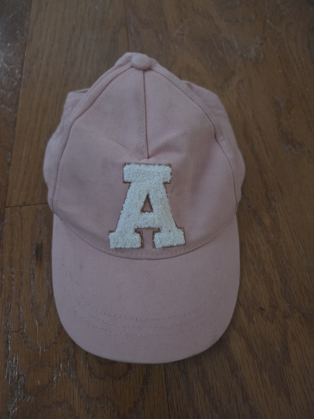 H&M Light Pink Kids Baseball Cap with White 'A' Patch